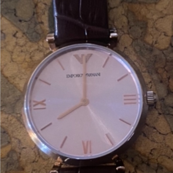 Emporio Armani Quartz Pink Mother of Pearl Dial watch - Picture 9 of 11